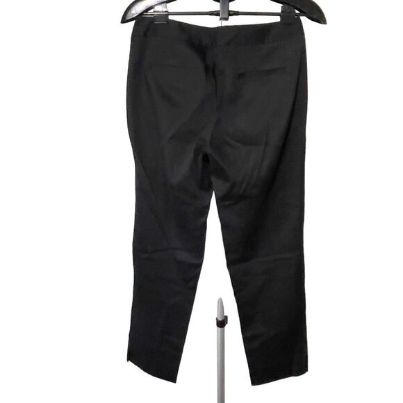 Laundry by Shelli Segal Black Straight Leg Cotton Trouser Dress Pants 6 - Picture 6 of 13